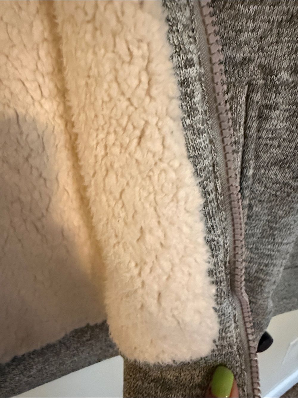 Abercrombie & Fitch Men/Unisex Full Zip Sherpa Lined Jacket Large - Picture 4 of 5